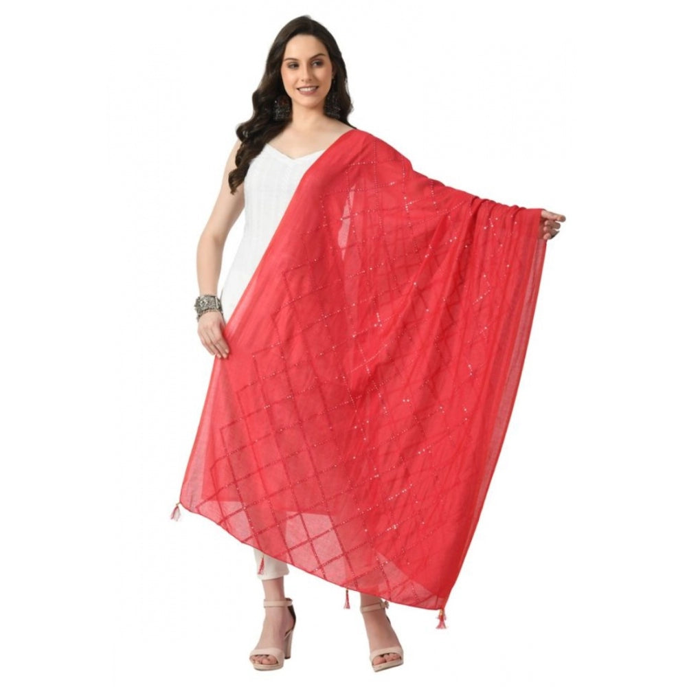 Attractive Women's Chanderi Self design Dupatta