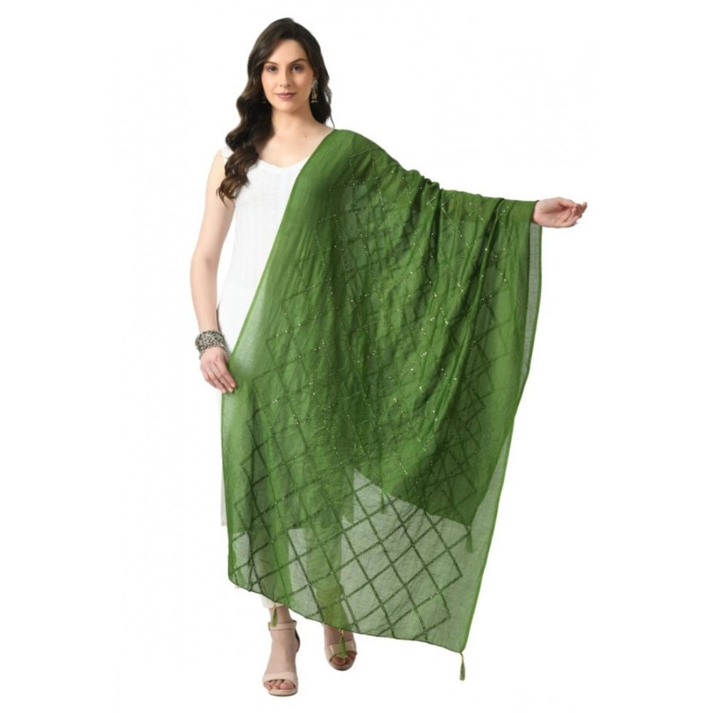 Attractive Women's Chanderi Self design Dupatta