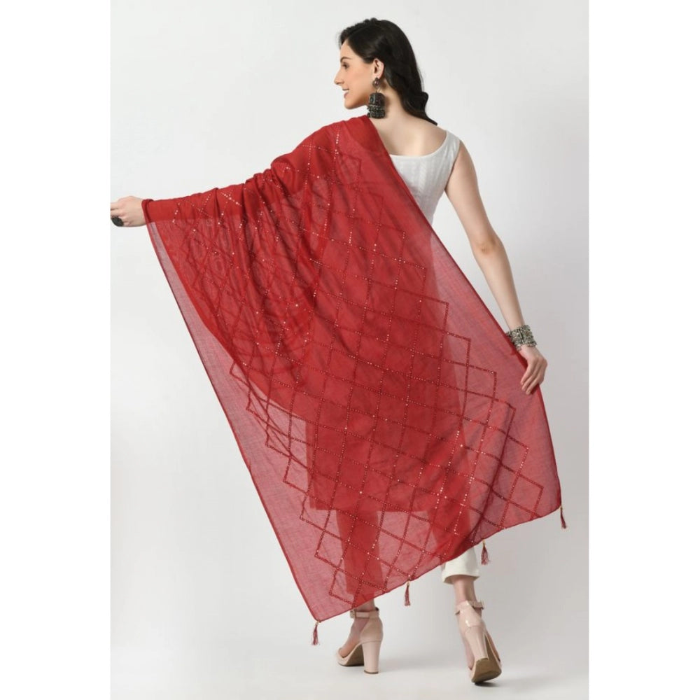 Attractive Women's Chanderi Self design Dupatta