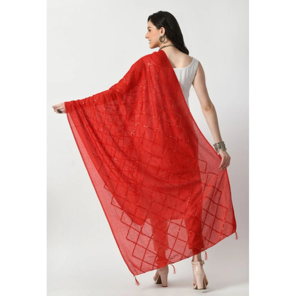 Attractive Women's Chanderi Self design Dupatta