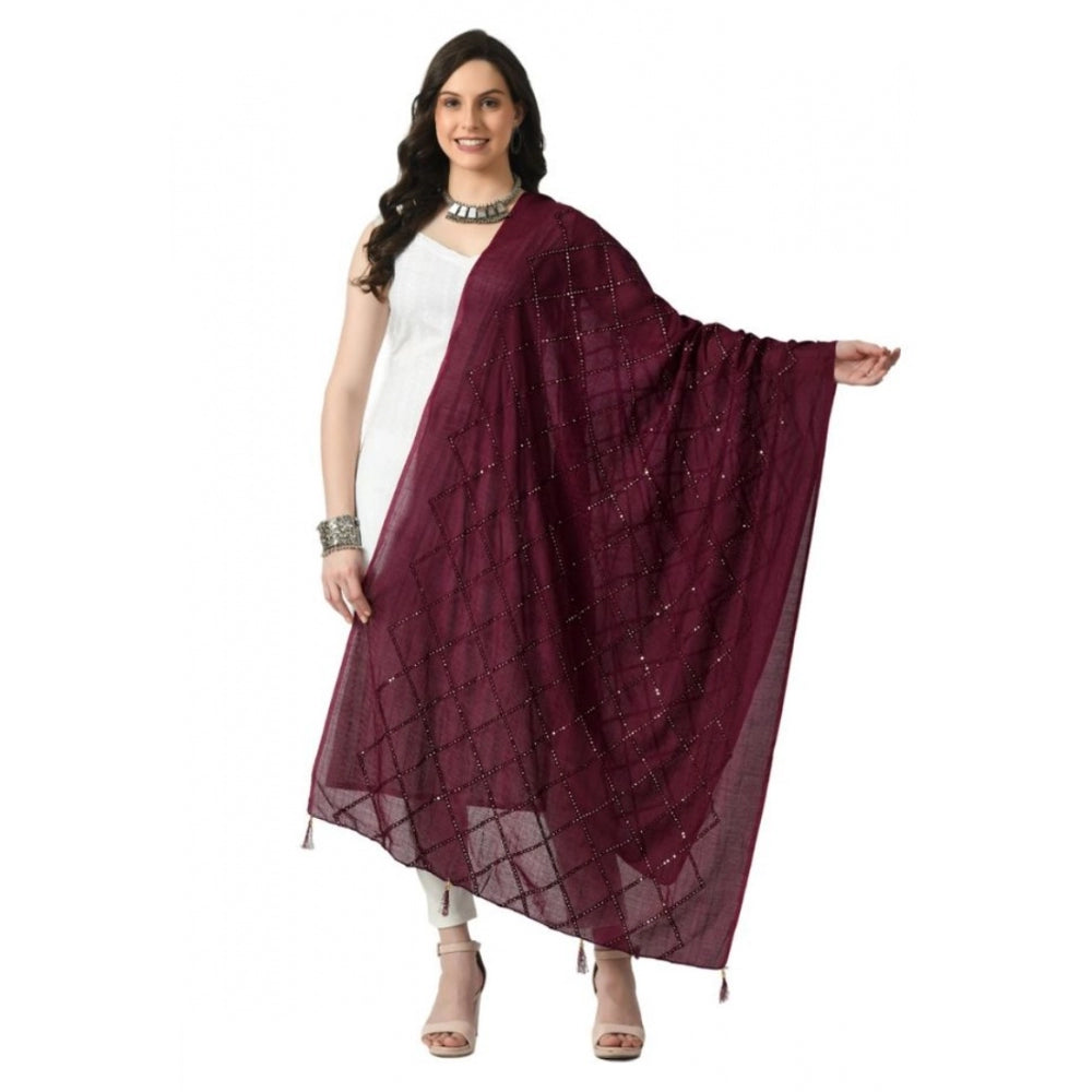 Attractive Women's Chanderi Self design Dupatta