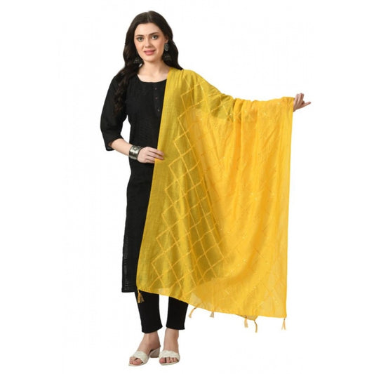 Attractive Women's Chanderi Self design Dupatta