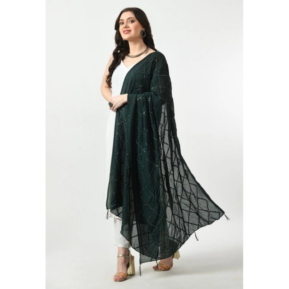 Attractive Women's Chanderi Self design Dupatta