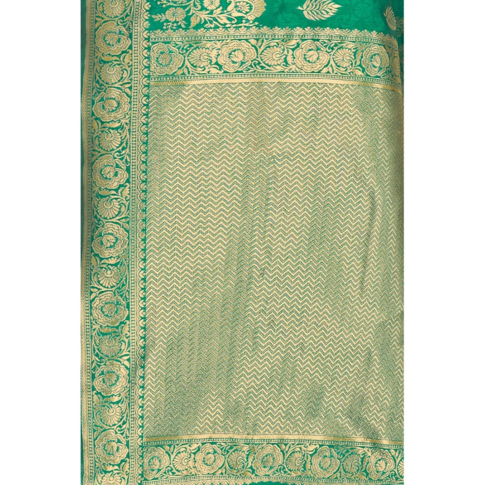 Alluring Banarasi Silk Designer Weaving Saree With Blouse Piece