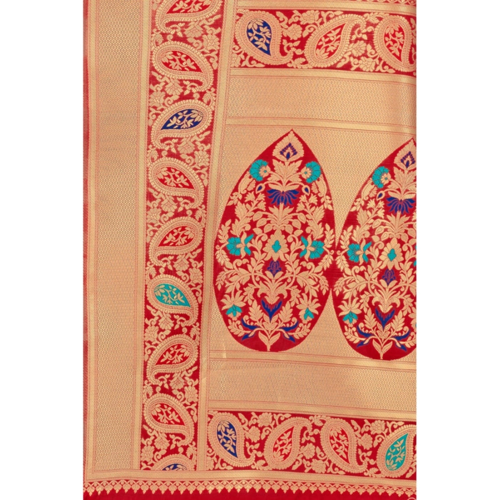 Versatile Banarasi Silk Designer Weaving Saree With Blouse Piece