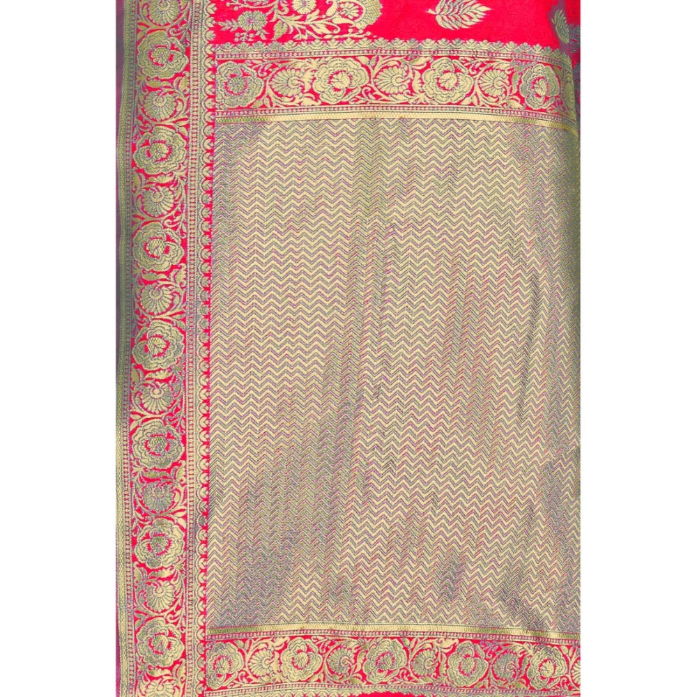 Ethnic Banarasi Silk Designer Weaving Saree With Blouse Piece