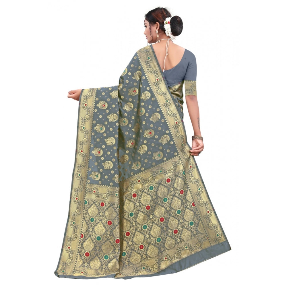 Fashionable Banarasi Silk Designer Weaving Saree With Blouse Piece