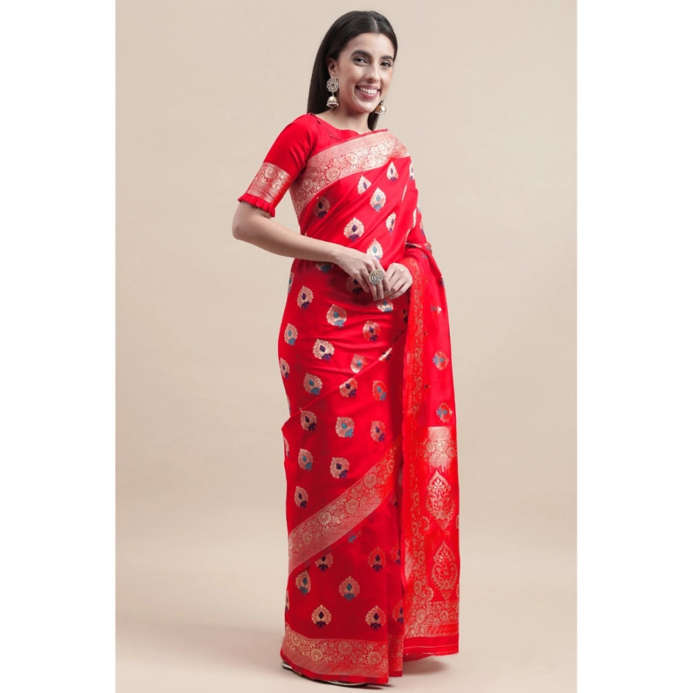 Gorgeous Kanjivaram Silk Designer Weaving Saree With Blouse Piece