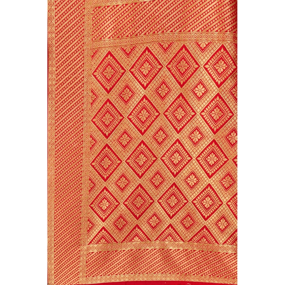 Versatile Banarasi Silk Designer Weaving Saree With Blouse Piece