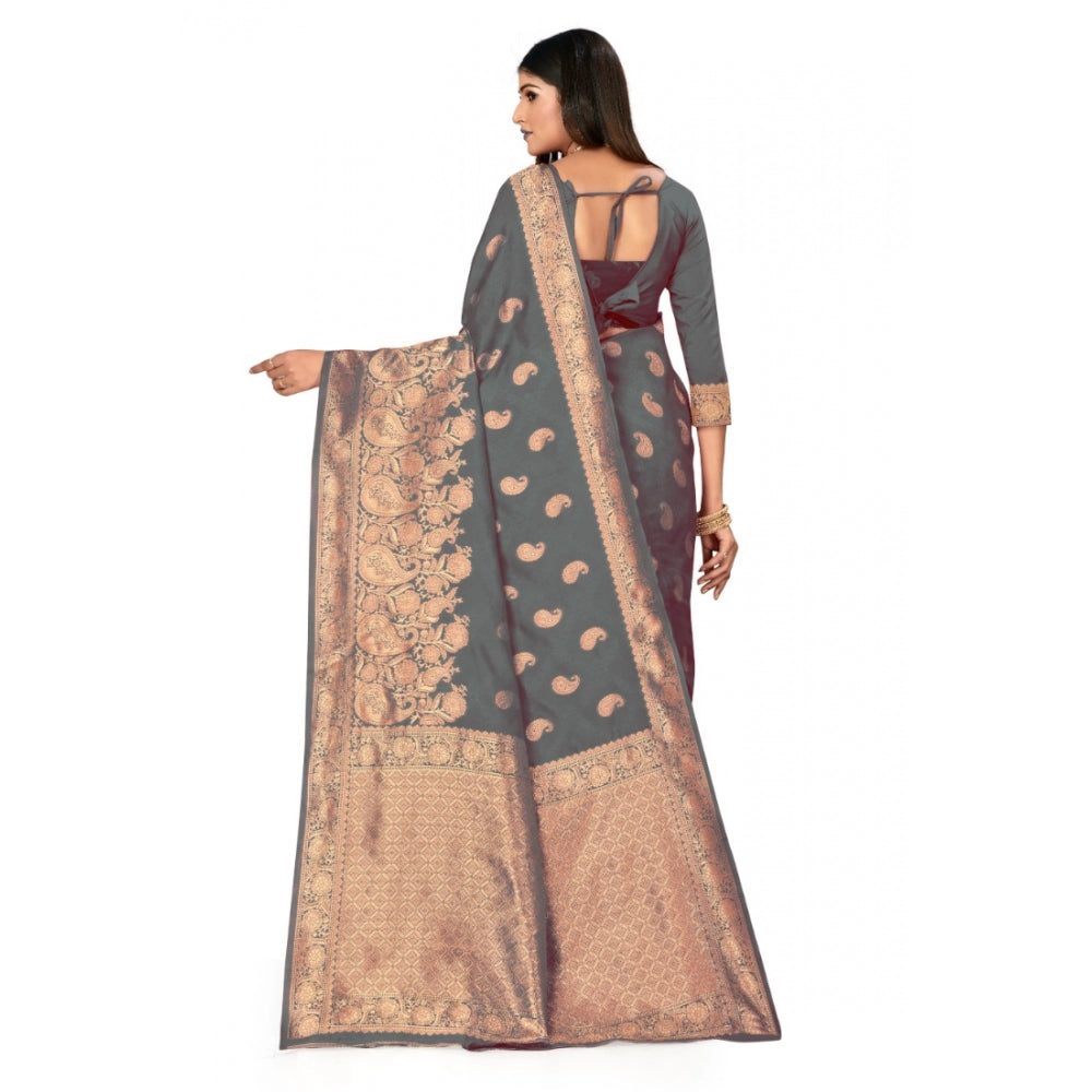 Fashionable Banarasi Silk Designer Weaving Saree With Blouse Piece