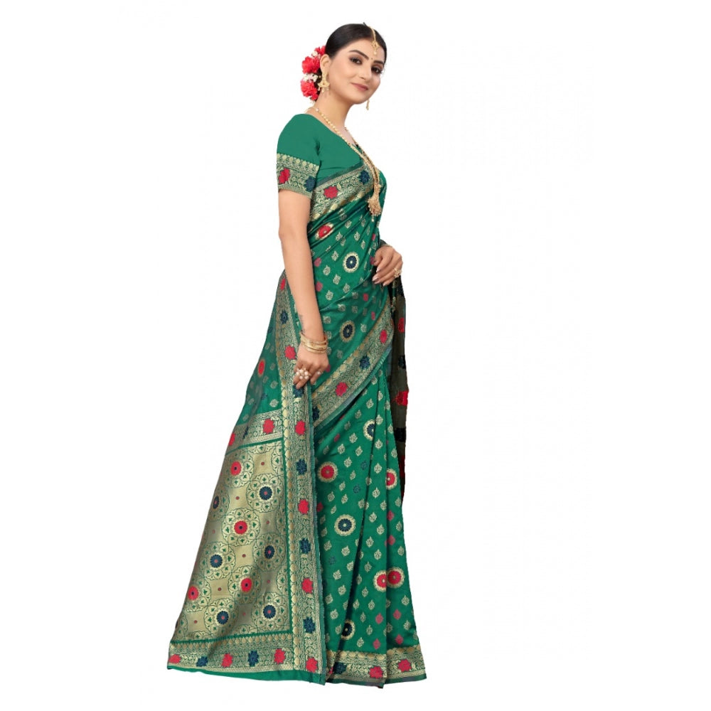 Fashionable Banarasi Silk Designer Weaving Saree With Blouse Piece