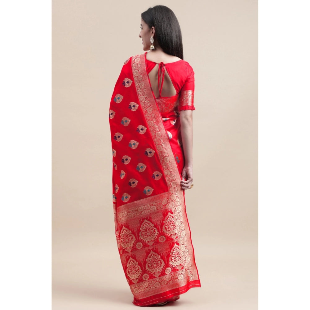 Gorgeous Kanjivaram Silk Designer Weaving Saree With Blouse Piece