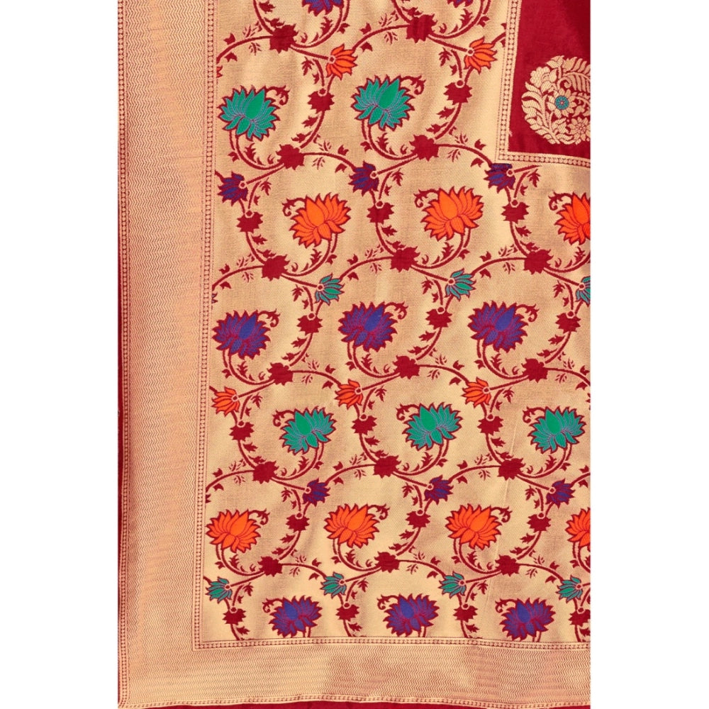 Fashionable Banarasi Silk Designer Weaving Saree With Blouse Piece