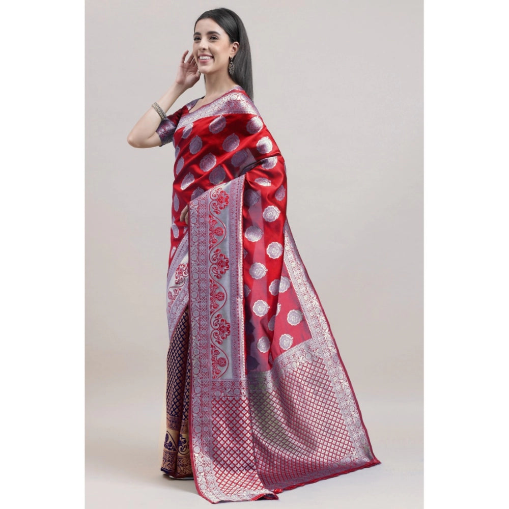 Gorgeous Kanjivaram Silk Designer Weaving Saree With Blouse Piece