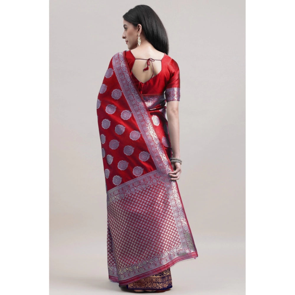 Gorgeous Kanjivaram Silk Designer Weaving Saree With Blouse Piece