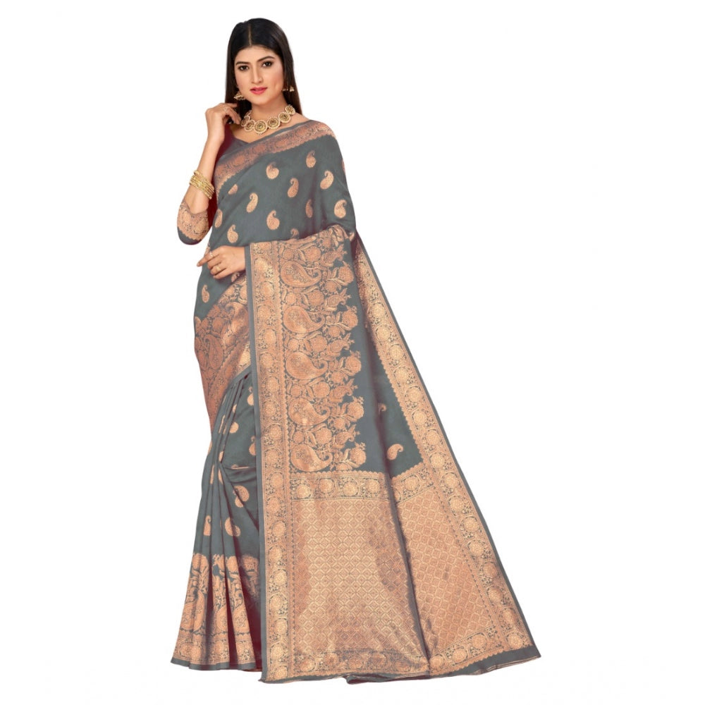 Fashionable Banarasi Silk Designer Weaving Saree With Blouse Piece