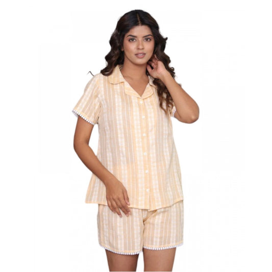 Wonderful Cotton Short Sleeve Short Night Suit Set 