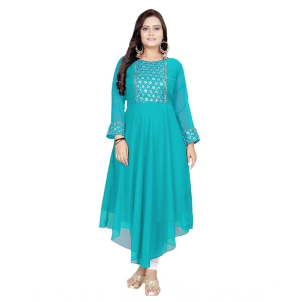 Facinating Georgette Embroidered Kurti