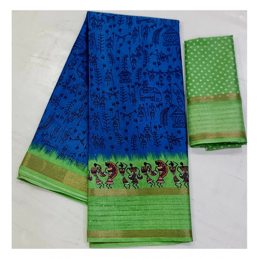 Superior Cotton Printed Saree With Blouse Piece