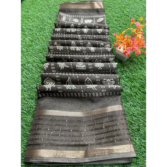 Magnificent Art Silk Printed Saree With Blouse Piece
