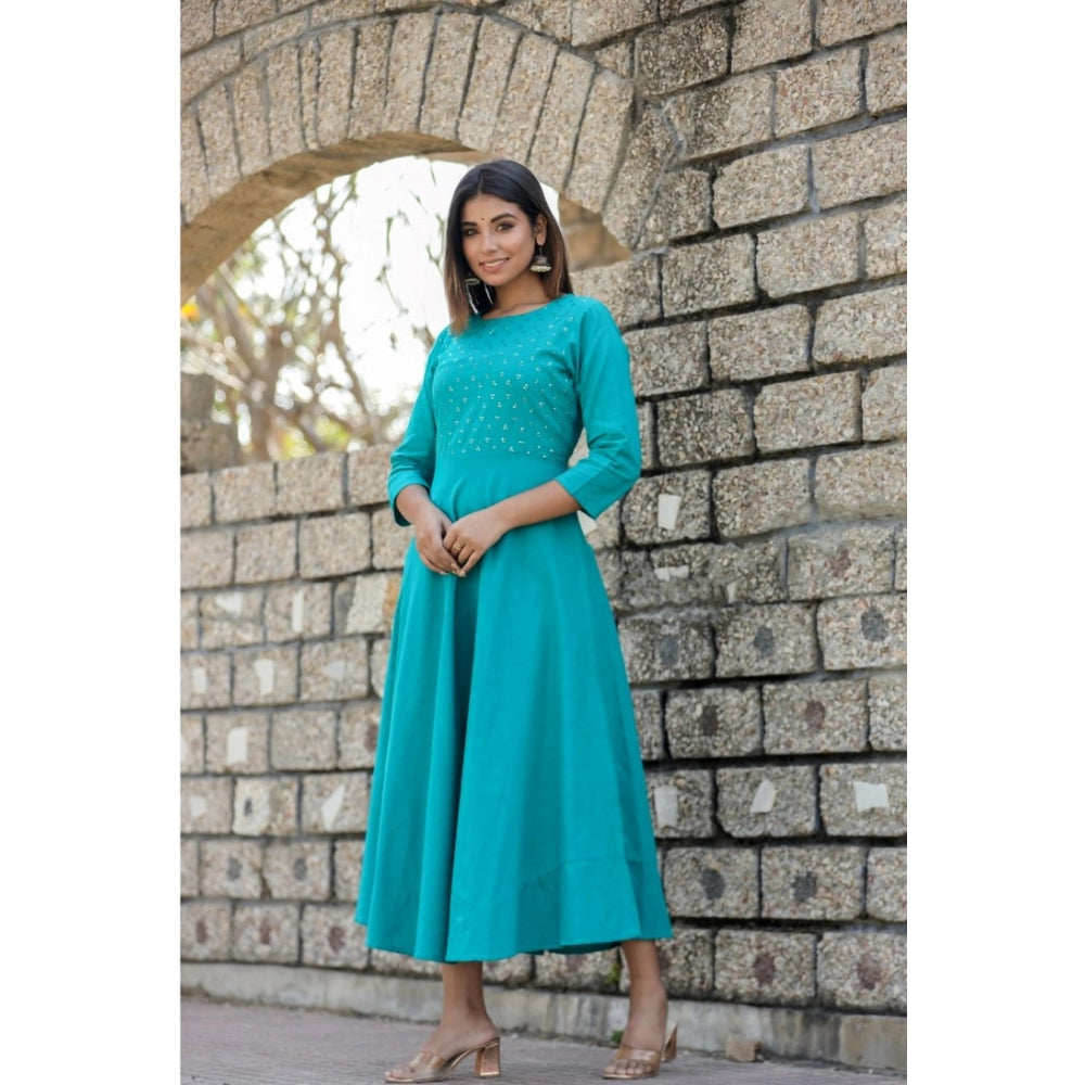 Fabulous Cotton Solid Round Neck Kurti