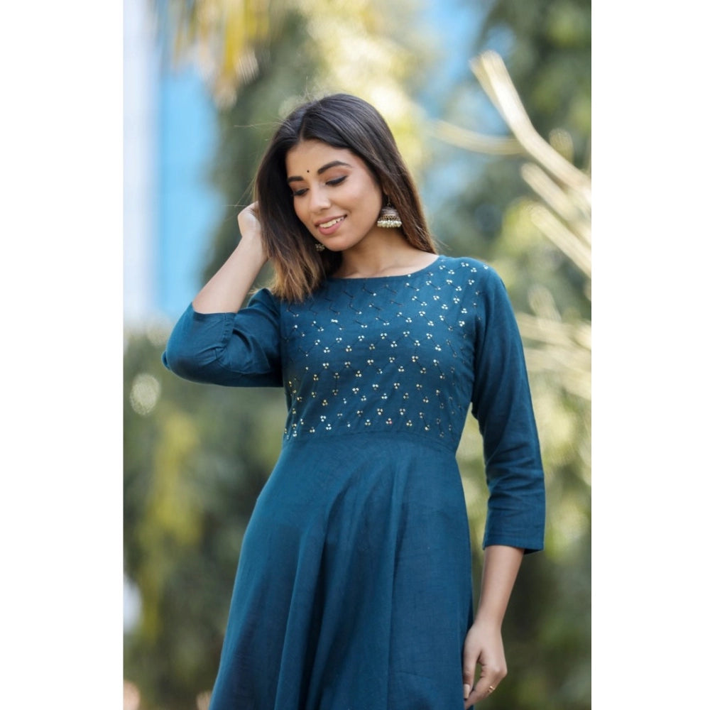 Fabulous Cotton Solid Round Neck Kurti