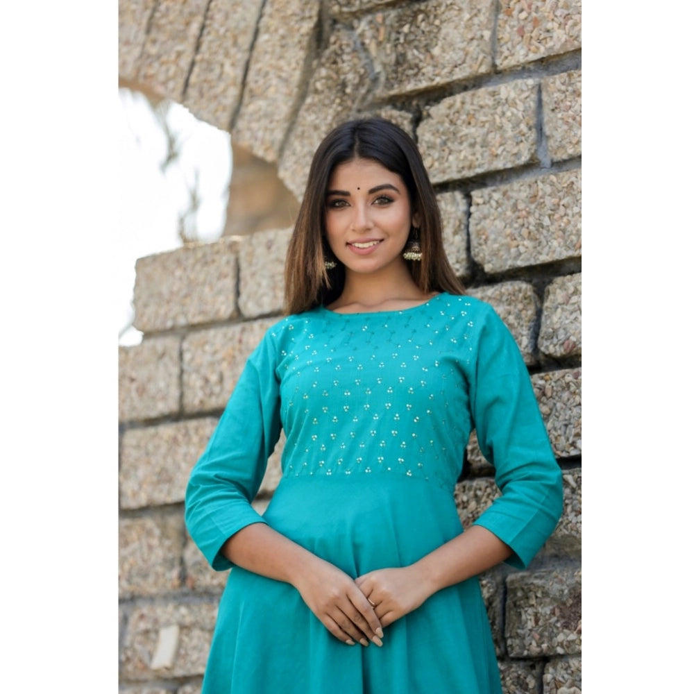 Fabulous Cotton Solid Round Neck Kurti