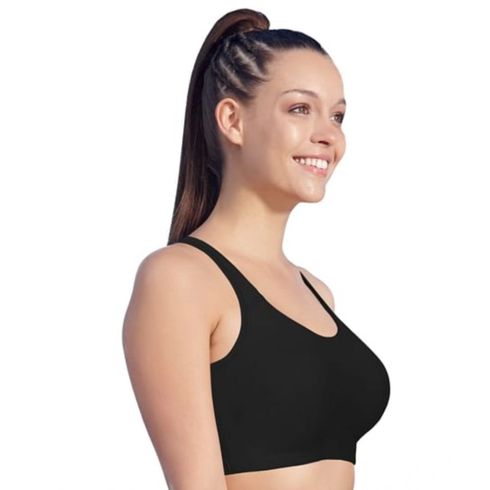 Enamor SB06 Women's Cotton Low Impact Non Padded, Non Wired, High Coverage Bra