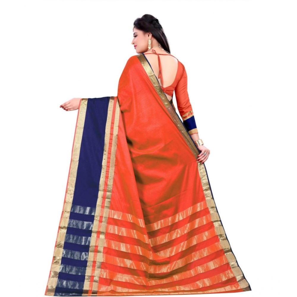 Tremendous Jacquard Woven Saree With Blouse Piece