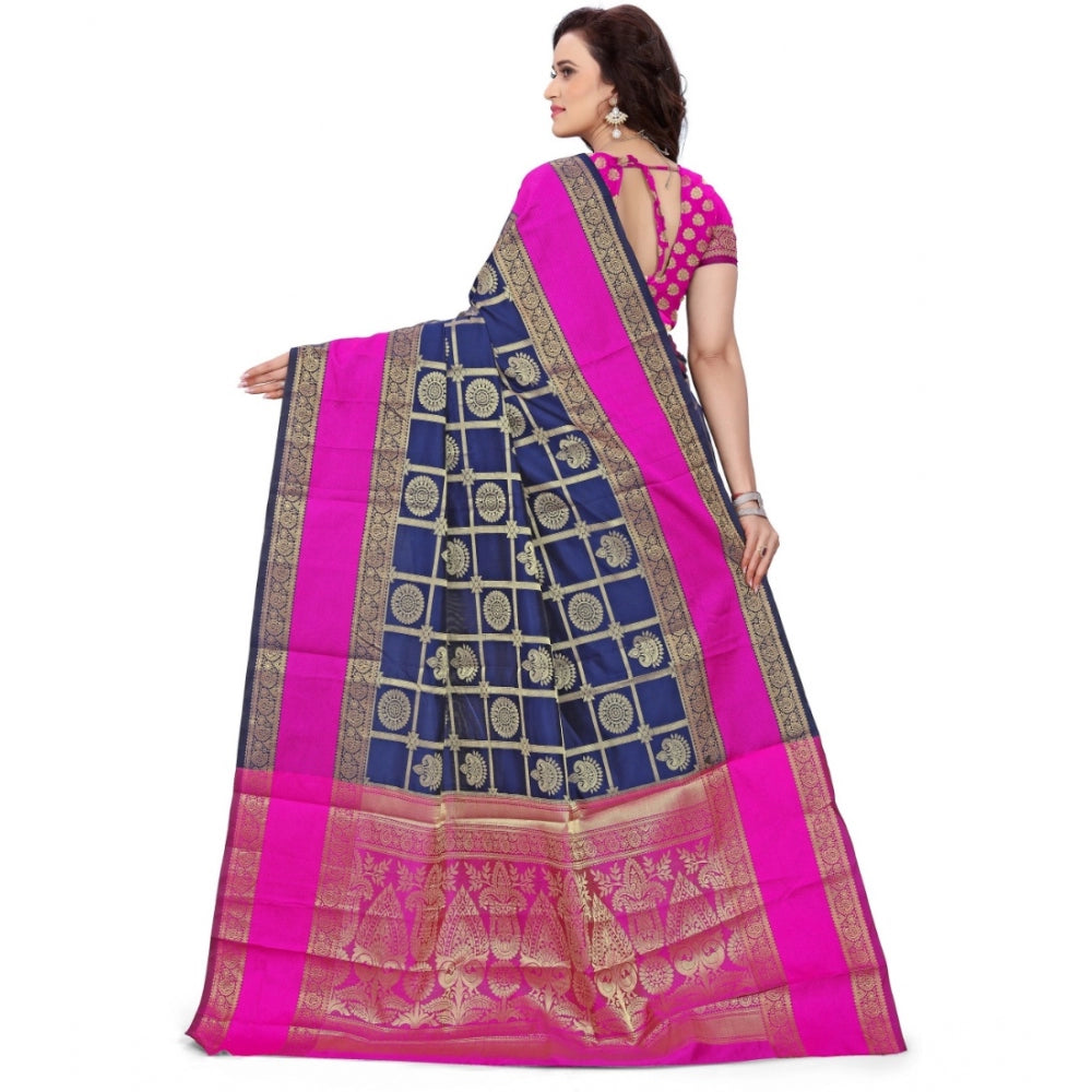 Superb Jacquard Woven Saree With Blouse Piece