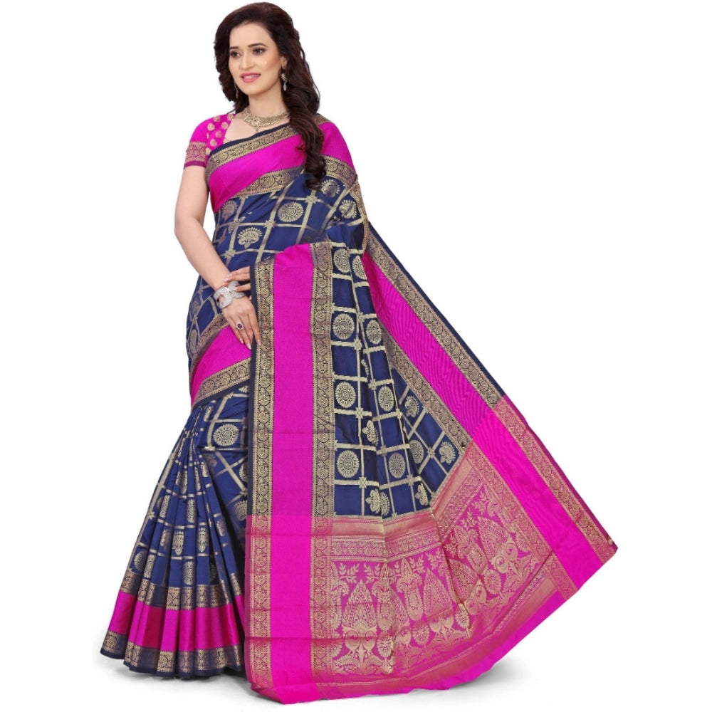 Superb Jacquard Woven Saree With Blouse Piece