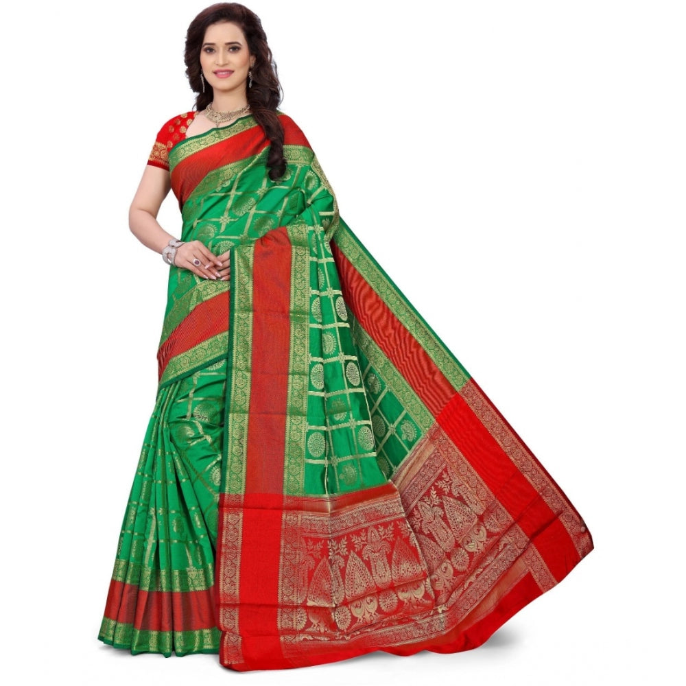 Glorious Jacquard Woven Saree With Blouse Piece