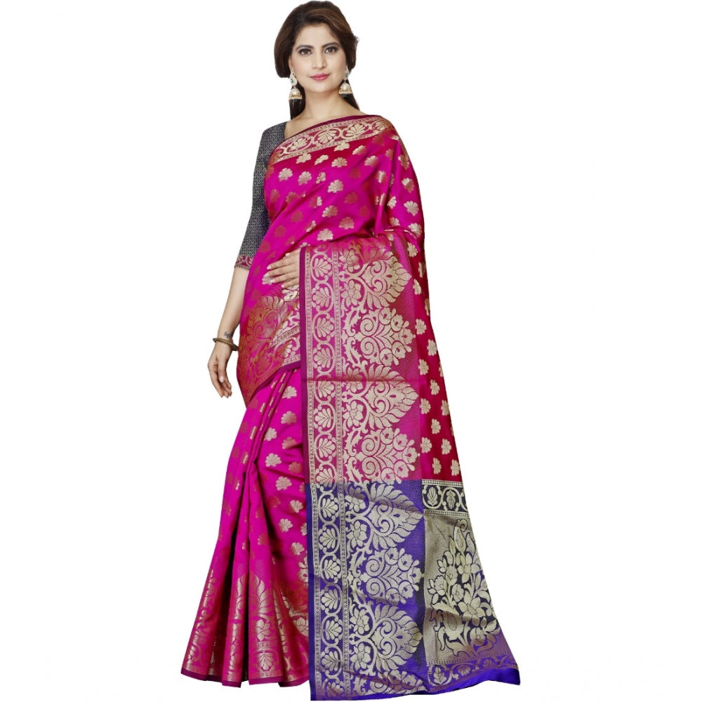 Glorious Jacquard Woven Saree With Blouse Piece