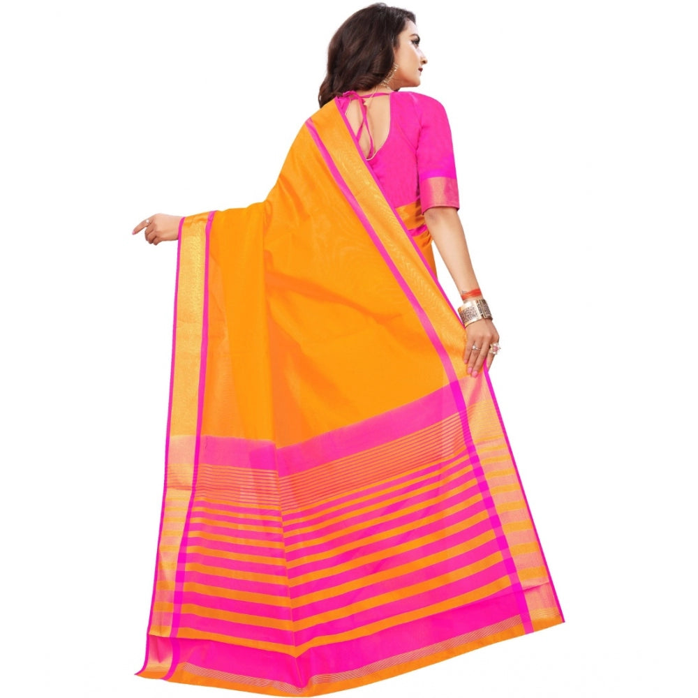 Tremendous Jacquard Woven Saree With Blouse Piece