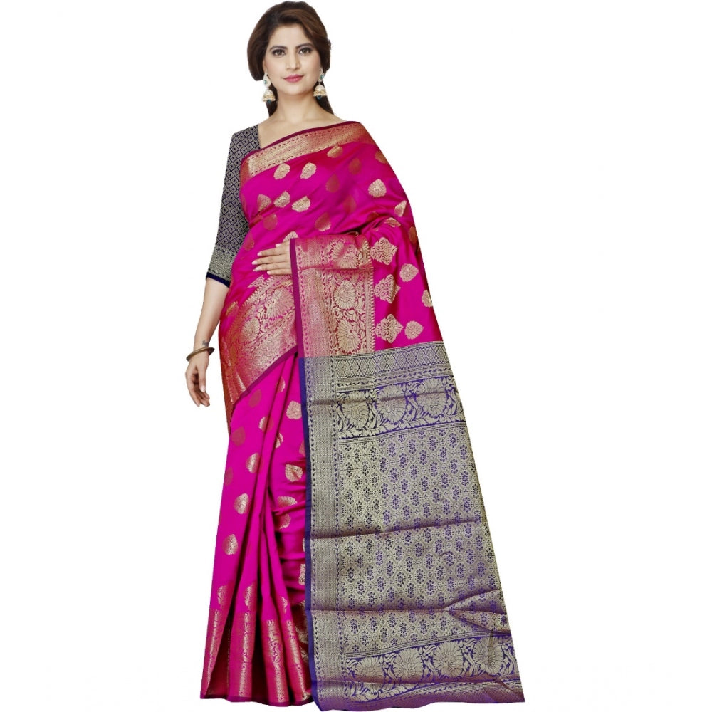 Tremendous Jacquard Woven Saree With Blouse Piece