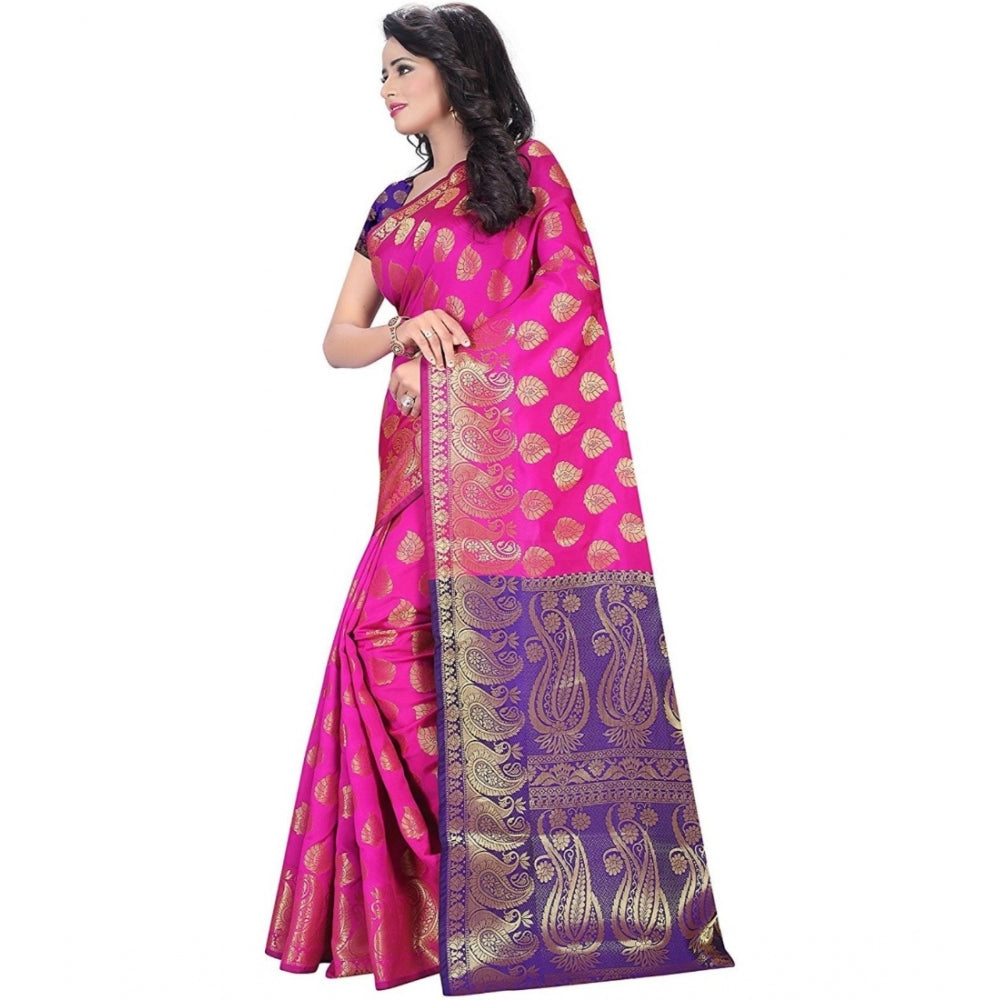 Tremendous Jacquard Woven Saree With Blouse Piece