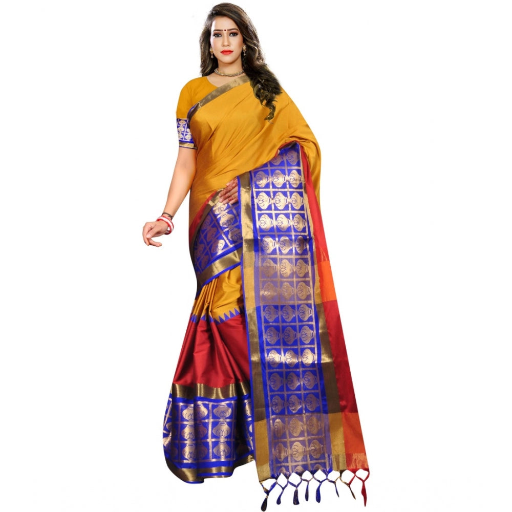 Glorious Jacquard Woven Saree With Blouse Piece