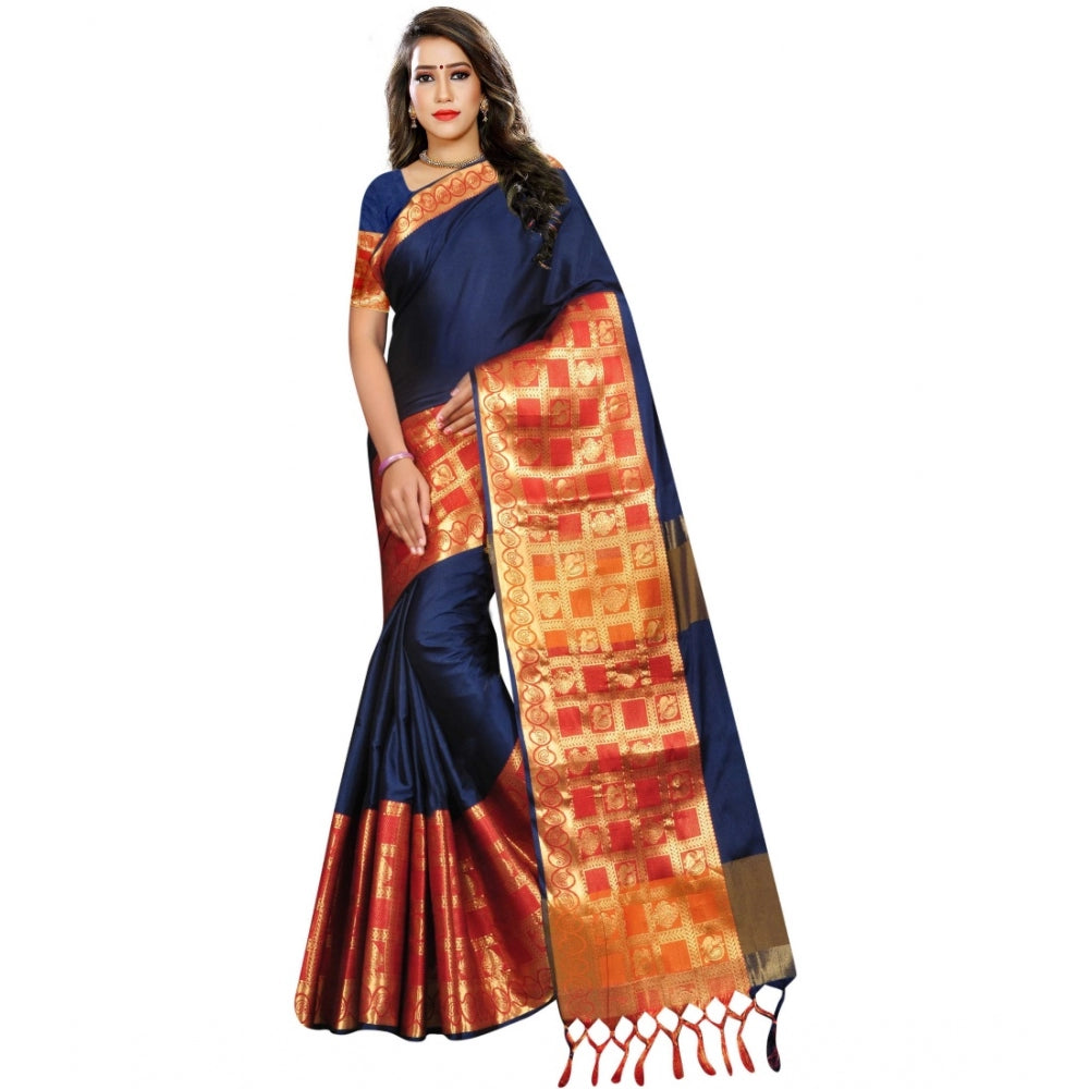 Superb Jacquard Woven Saree With Blouse Piece