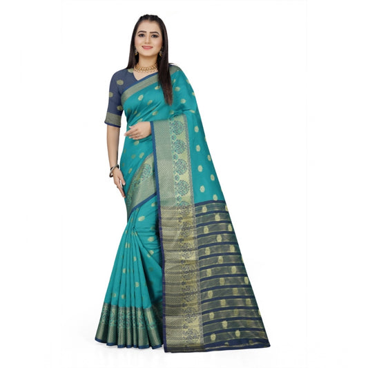 Glorious Jacquard Woven Saree With Blouse Piece