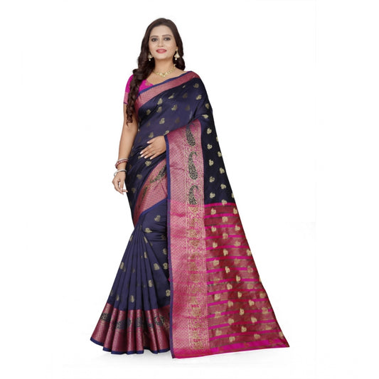 Glorious Jacquard Woven Saree With Blouse Piece