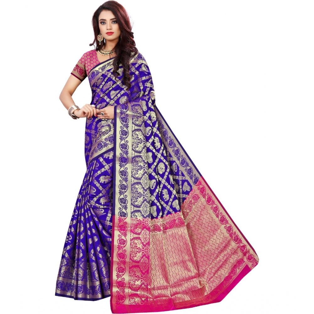 Superb Jacquard Woven Saree With Blouse Piece