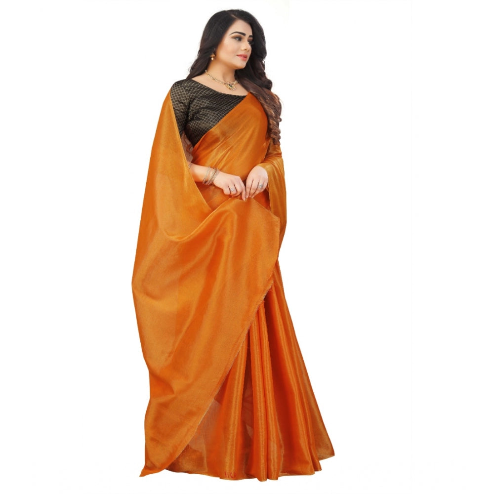 Dazzling Cotton Silk Self Design Saree With Blouse Piece