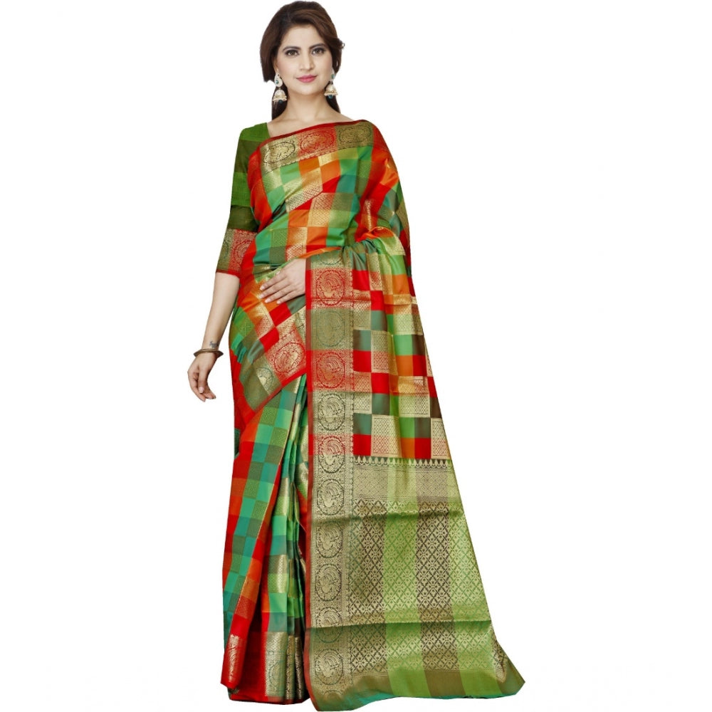 Glorious Jacquard Woven Saree With Blouse Piece