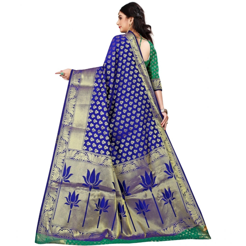 Glorious Jacquard Woven Saree With Blouse Piece