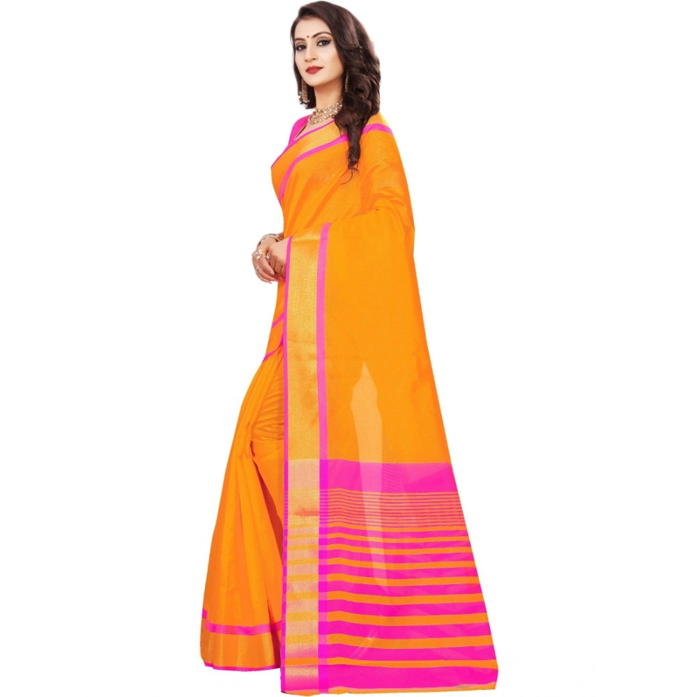 Tremendous Jacquard Woven Saree With Blouse Piece