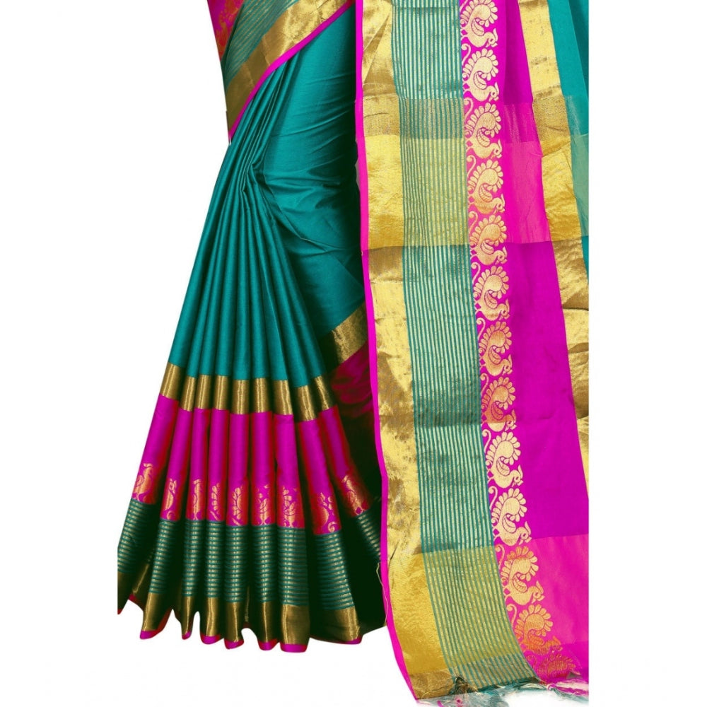 Glorious Jacquard Woven Saree With Blouse Piece