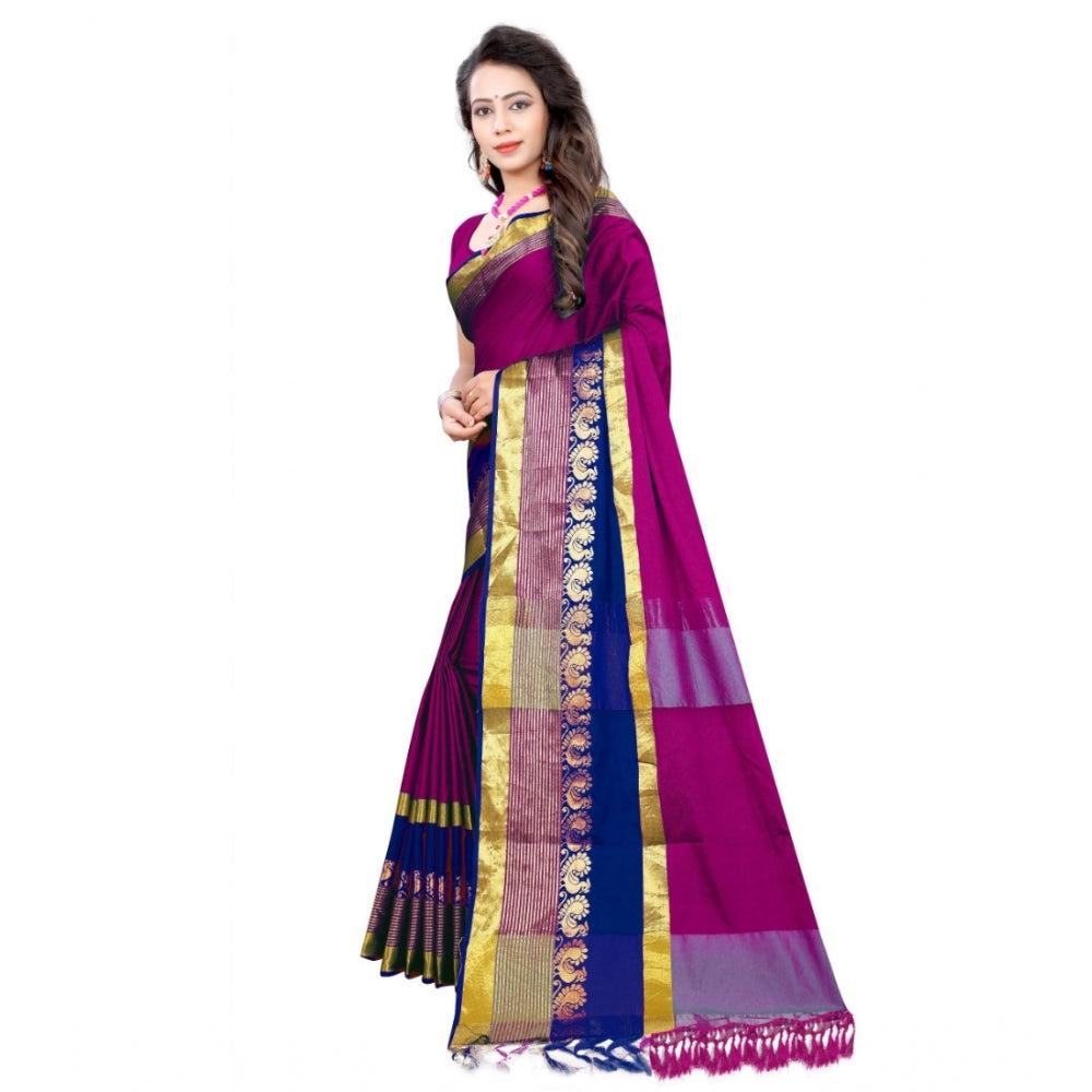 Tremendous Jacquard Woven Saree With Blouse Piece