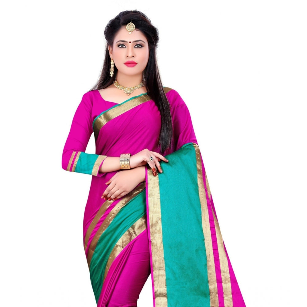 Tremendous Jacquard Woven Saree With Blouse Piece