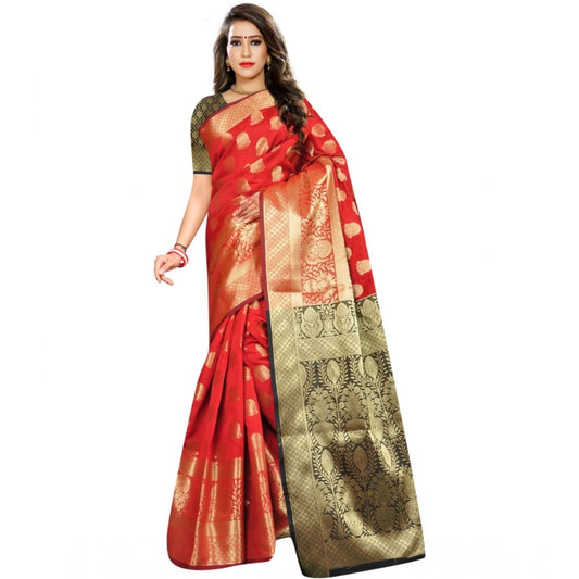 Tremendous Jacquard Woven Saree With Blouse Piece