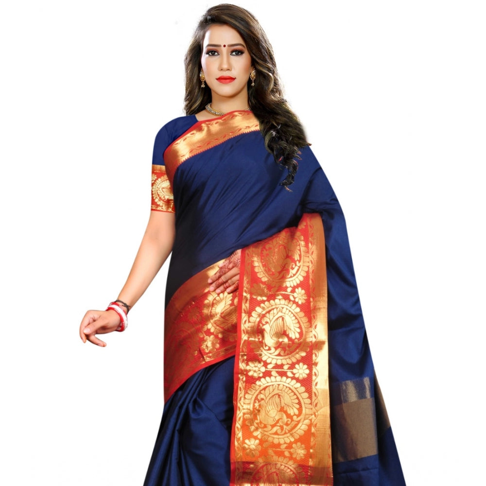 Superb Jacquard Woven Saree With Blouse Piece